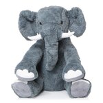 Peluche Elephant géant assis - 78 cm - gris
