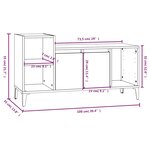 vidaXL Meuble TV Chêne fumé 100x35x55 cm Bois d'ingénierie