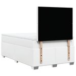 vidaXL Sommier à lattes de lit avec matelas Blanc 120x200cm Similicuir