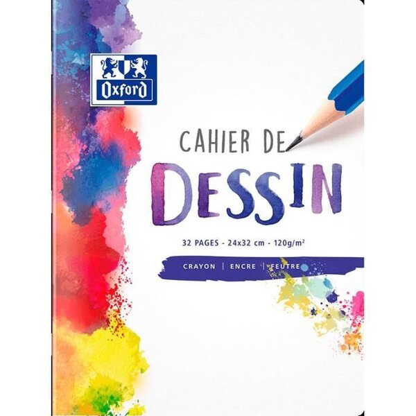 OXFORD Cahier dessin - 32 pages - 32 cm x 24 cm x 0,4 cm