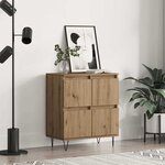 vidaXL Buffet Marron 60 x 35 x 70 cm Bois d'ingénierie
