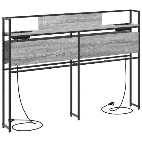vidaXL Tête de lit de rangement Sonoma gris 135 cm Bois d'ingénierie