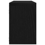 vidaXL Étagères murales avec étagère 4 Pièces Chêne noir 60 x 15 x 23 cm