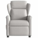 vidaXL Fauteuil de massage inclinable gris nuage tissu
