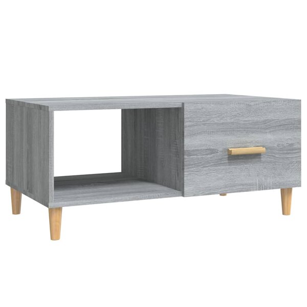 vidaXL Table basse sonoma gris 89 5x50x40 cm bois d'ingénierie