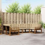 vidaXL Ensemble de canapés d'extérieur 6 Pièces Naturel et Beige