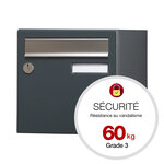 Boite aux lettre Allure 1 porte gris anthracite 7016M