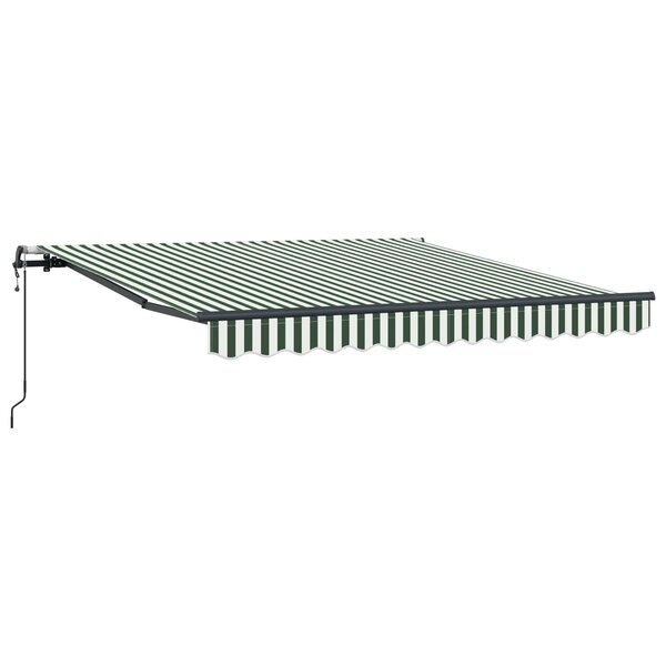 vidaXL Auvent Rétractable Vert et blanc 300 x 250 cm