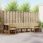 vidaXL Ensemble de canapés d'extérieur 7 Pièces Naturel et Beige