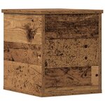 Coffre de rangement vidaXL avec couvercle en bois ancien 30x35x35 cm en bois reconstitué