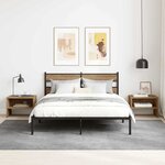 vidaXL Cabinet de chevet 2 Pièces chêne artisanal 40 x 40 x 30 cm