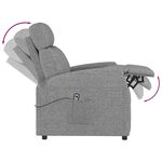 vidaXL Fauteuil Gris clair Tissu