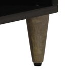 vidaXL Meuble TV noir 100x33x46 cm bois massif de manguier