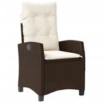 vidaXL Ensemble à manger de jardin 5 Pièces et coussins marron poly rotin