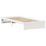 vidaXL Cadre de lit sans matelas blanc 90x200 cm bois de pin massif