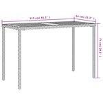 vidaXL Table de jardin avec dessus en bois d'acacia beige 115x54x74 cm