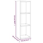 vidaXL Bibliothèque/Meuble TV chêne fumé 36x30x114cm bois d'ingénierie