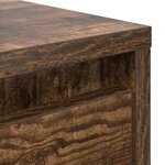 vidaXL Table basse avec tiroirs chêne fumé 100x100x40 cm