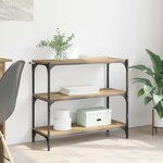 vidaXL Bibliothèque Chêne artisanal 80 x 33 x 70 5 cm