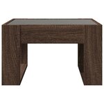 vidaXL Table basse avec LED infini chêne marron 50x53x30 cm
