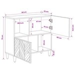 vidaXL Armoires de rangement avec stockage Marron 80 x 33 5 x 75 cm