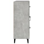 vidaXL Buffet gris béton 69 5x34x90 cm bois d'ingénierie