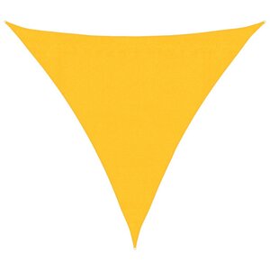 vidaXL Voile d'ombrage 160 g/m² triangulaire jaune 3x3x3 m PEHD