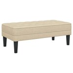 vidaXL banc Crème 113 x 57 x 39 cm tissu