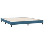 vidaXL Cadre de lit sans matelas bleu foncé 180x220 cm velours