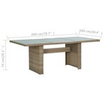 vidaXL Ensemble à manger d'extérieur 9 Pièces Résine tressée Marron