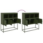 vidaXL Buffet vert olive 100 5x39x107 cm acier