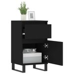 vidaXL Buffets 2 Pièces noir 40x35x70 cm bois d’ingénierie