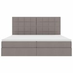 vidaXL Lit de Rangement Taupe 200 x 200 cm Cuir synthétique