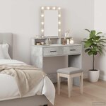 vidaXL Table de Toilette Gris 79 x 41 x 140 cm Bois d'ingénierie