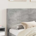 vidaXL Cadre de lit avec rangement et tête de lit Gris béton