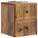 vidaXL Cabinet de chevet mural Bois ancien 33 x 34 5 x 40 cm
