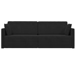 vidaXL Canapé-Lit 2-en-1 Noir 213x144x60 cm Velours