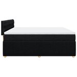 vidaXL Sommier à lattes de lit avec matelas Noir 180x200 cm Tissu