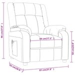 vidaXL Fauteuil inclinable Cappuccino Similicuir