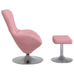 vidaXL Chaise Œuf en Velours Rose avec Repose-Pieds