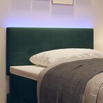 vidaXL Tête de lit avec des lumières à LED Vert 100 cm Velours