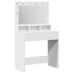 vidaXL Table de Toilette Blanc 75 5 x 41 x 135 cm Bois d'ingénierie