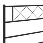 vidaXL Tête de lit de remplacement métal noir 120 cm