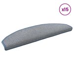 vidaXL Tapis d'escalier auto-adhésifs 15 Pièces Gris clair et bleu