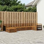 vidaXL Ensemble de canapés d'extérieur 7 pc Naturel
