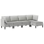 vidaXL Ensemble de meubles pour le salon 5 pc Gris clair Tissu