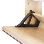 vidaXL Meuble à chaussures 3 étagères Miroir 63x17x102 5 cm Chêne