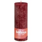 Bolsius Bougies pilier rustiques Shine 4 Pièces 190x68 mm Rouge velours