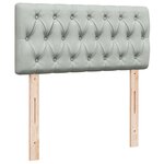 vidaXL Sommier à lattes de lit et matelas Gris clair 90x200 cm Velours