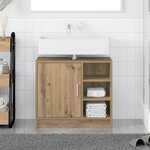 vidaXL Meuble sous évier Chêne Artisan 63x29x55 cm Bois d'ingénierie